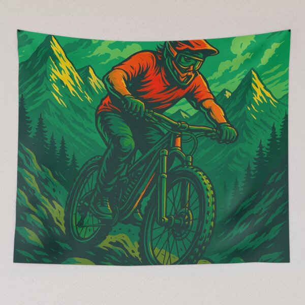 Item preview, Green & Red MTB Shredder – Trailblazing Energy designed and sold by GrizzlyCollective.