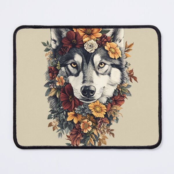 Item preview, Floral Siberian Husky Dog designed and sold by bapupa.