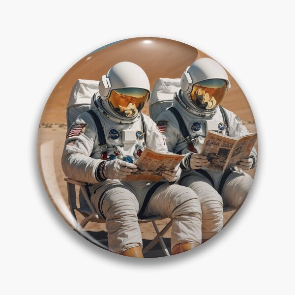Item preview, Two astronauts in space suits designed and sold by ArtisticPen-art.