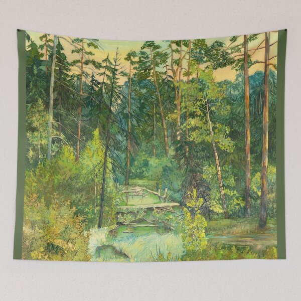 Item preview, Forest painting  watercolor    designed and sold by SVETLANA ZOLOTAREVA.