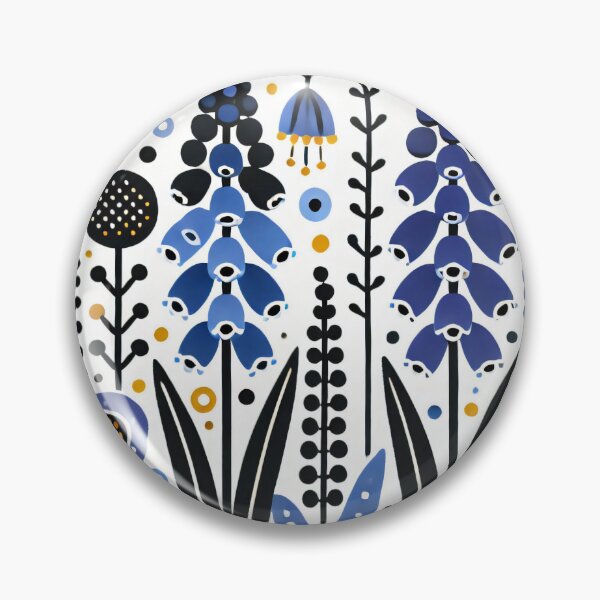 Item preview, Scandinavian Folk Art Muscari (Grape Hyacinths) – Cheerful Nordic Floral Design by heidiannemorris designed and sold by FOLK ART FUSION by heidiannemorris.