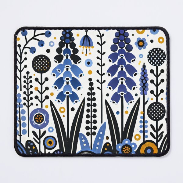 Item preview, Scandinavian Folk Art Muscari (Grape Hyacinths) – Cheerful Nordic Floral Design by heidiannemorris designed and sold by FOLK ART FUSION by heidiannemorris.
