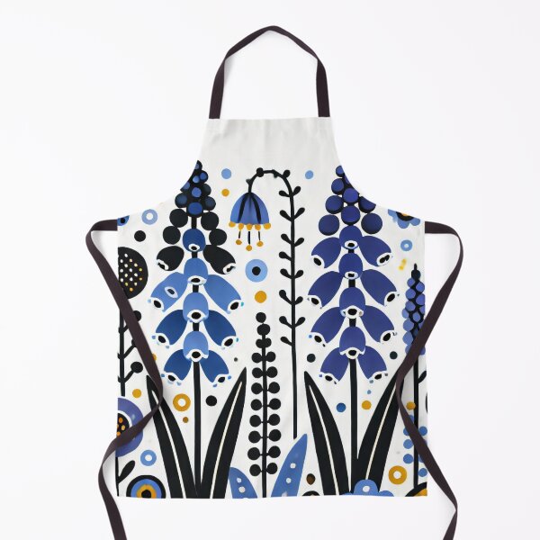 Item preview, Scandinavian Folk Art Muscari (Grape Hyacinths) – Cheerful Nordic Floral Design by heidiannemorris designed and sold by FOLK ART FUSION by heidiannemorris.