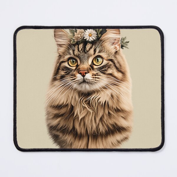Item preview, Floral Siberian Cat designed and sold by bapupa.
