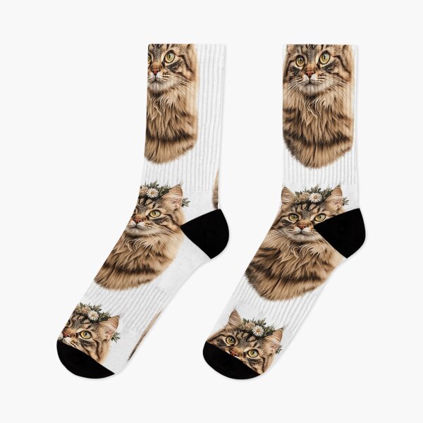 Item preview, Floral Siberian Cat designed and sold by bapupa.