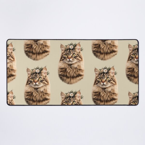 Item preview, Floral Siberian Cat designed and sold by bapupa.