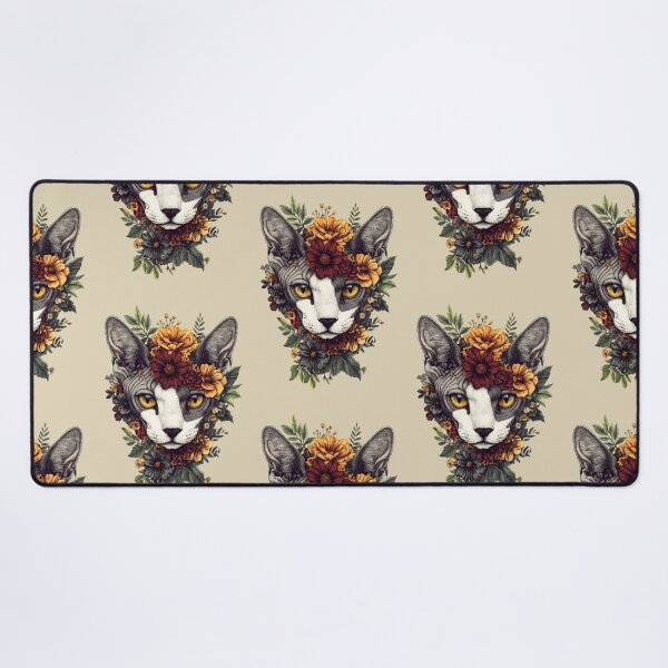Item preview, Floral Sphynx Cat designed and sold by bapupa.