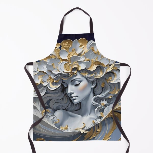 Item preview, Woman portrait in blue and gold dreamy and romantic designed and sold by IHImage.