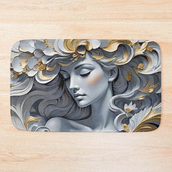 Item preview, Woman portrait in blue and gold dreamy and romantic designed and sold by IHImage.