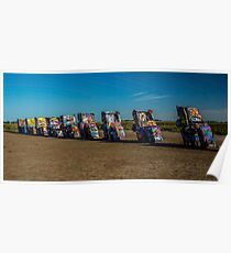 Cadillac Ranch in the Fall Poster