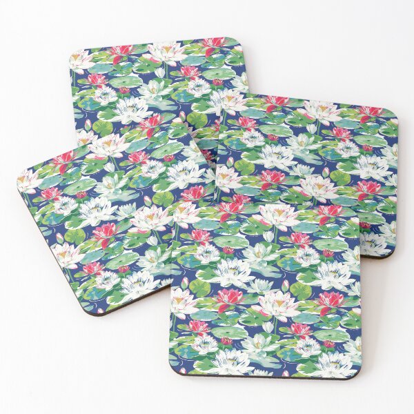 Item preview, colourful water lily pond designed and sold by PoppyLaneStudio.