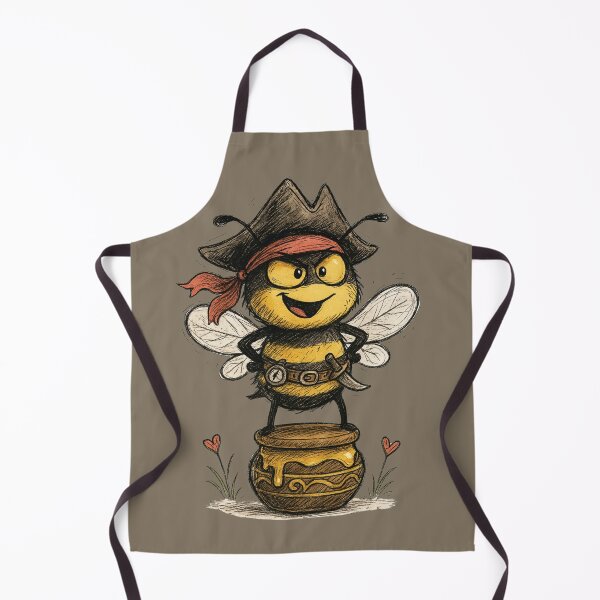 Item preview, Cute Pirate Bee with Honey Pot designed and sold by Beemyguest.