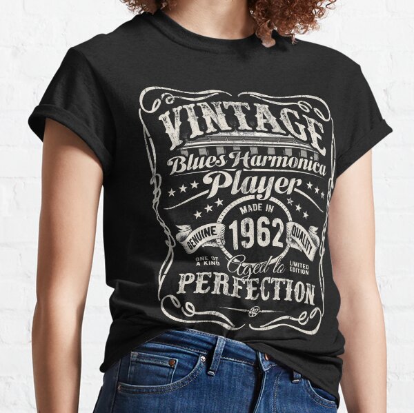 Adam Gussow's Vintage Blues Harmonica Player Made in 1962 Classic T-Shirt
