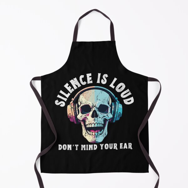 Item preview, Silence Is Loud Edgy Headphones Skull designed and sold by MaqueCreation.