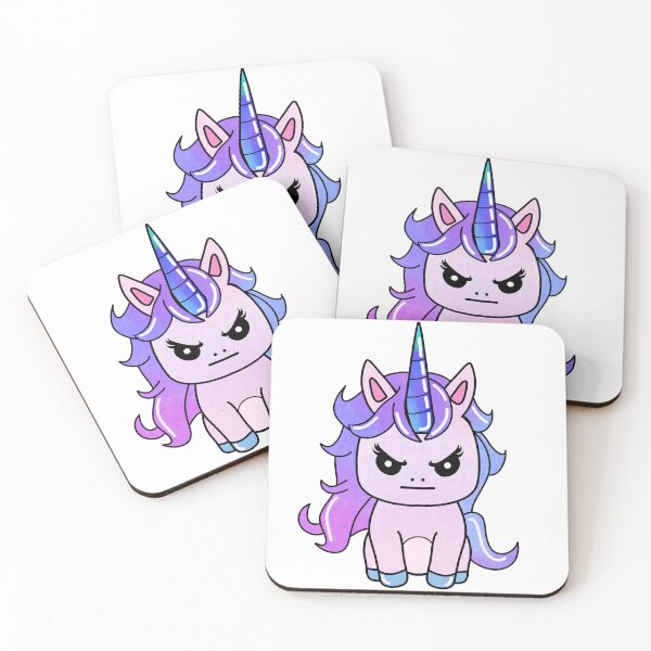 Item preview, Cute grumpy unicorn image  designed and sold by MindfulArtSandy.