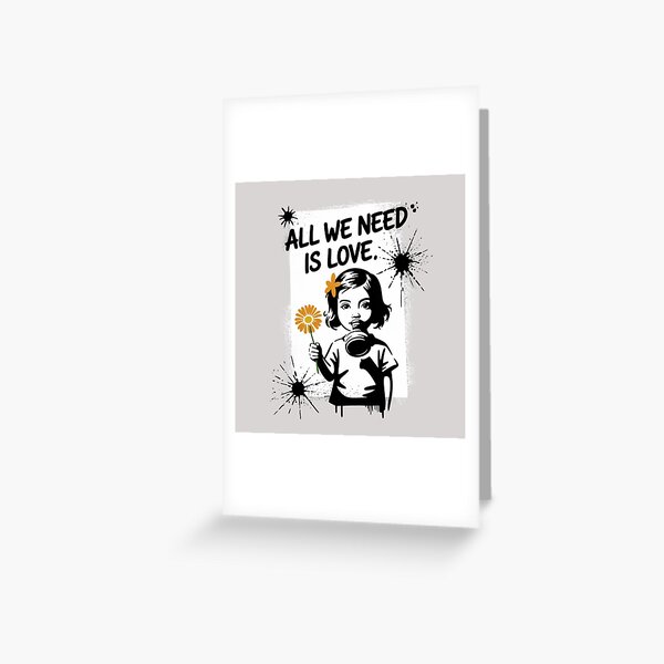 Item preview, Banksy Style Graffiti - All we need is love designed and sold by 123ks.