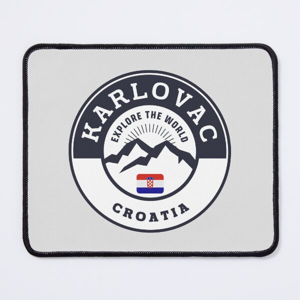 Item preview, Karlovac Croatia Black and White Crest designed and sold by World Designs.