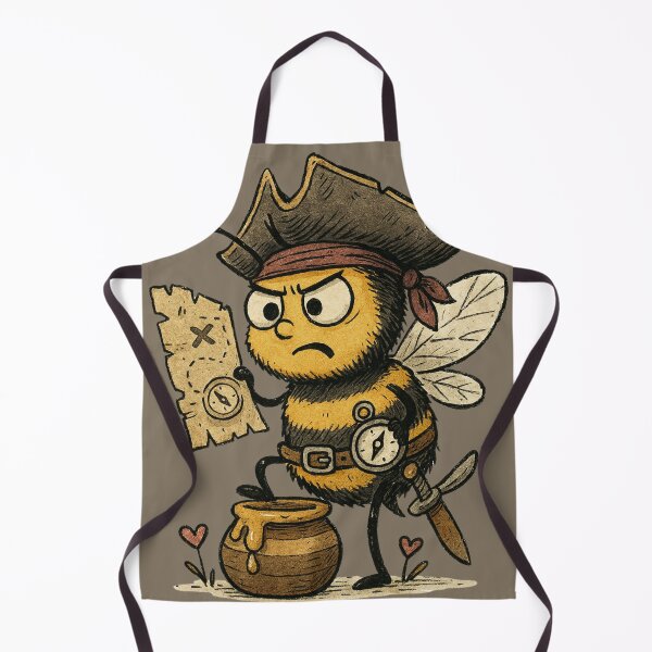 Item preview, Angry Pirate Bee with Treasure Map designed and sold by Beemyguest.