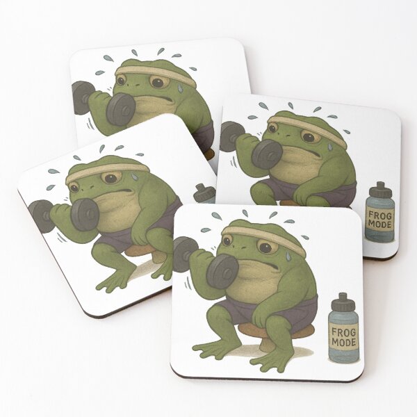 Item preview, Frog Mode Activated – Gym Workout Frog designed and sold by The Cozy Ribbit Shack.