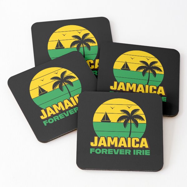 Item preview, Jamaica Forever Irie - Retro Sunset Palm Tree Sailboat Beach designed and sold by Sunserize Designs.