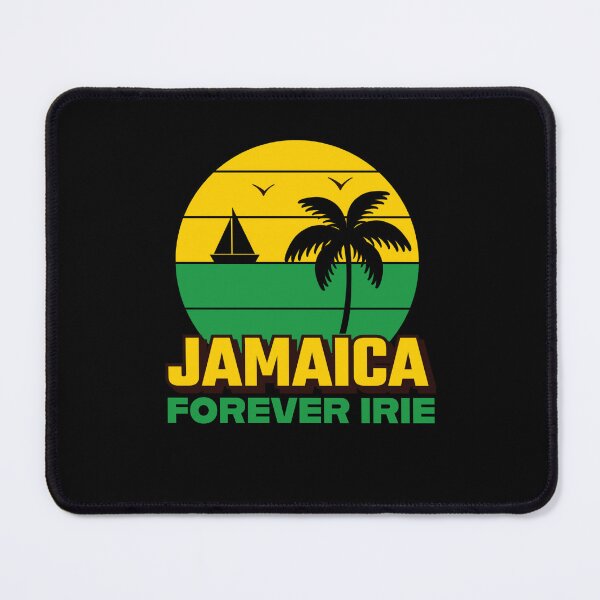 Item preview, Jamaica Forever Irie - Retro Sunset Palm Tree Sailboat Beach designed and sold by Sunserize Designs.