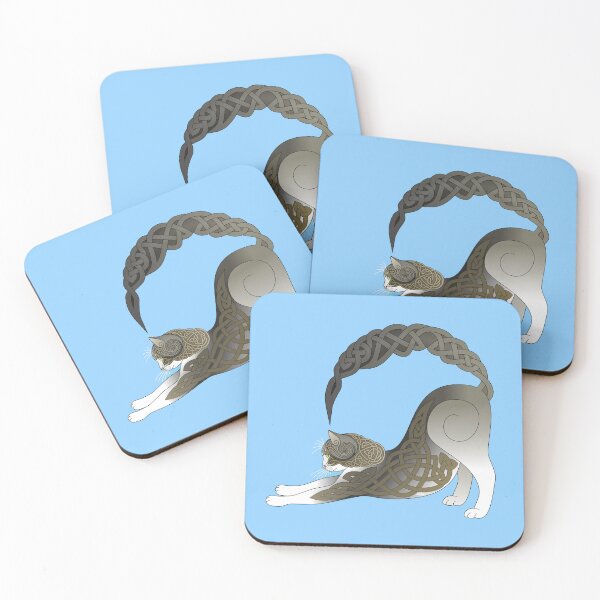 Item preview, Stretching cat on blue - Zich uitrekkende kat blauw designed and sold by YannDachALaez.
