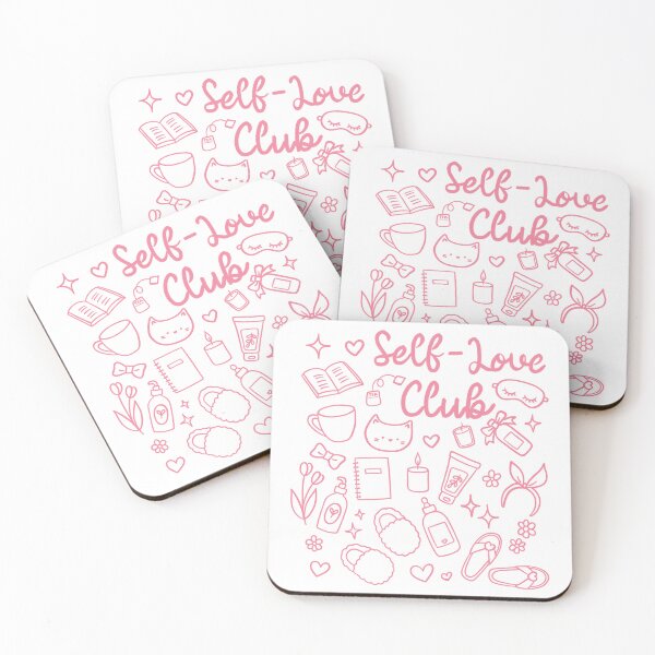 Item preview, Self Love Club Doodles in Pink designed and sold by SimplyEmmaJoy.