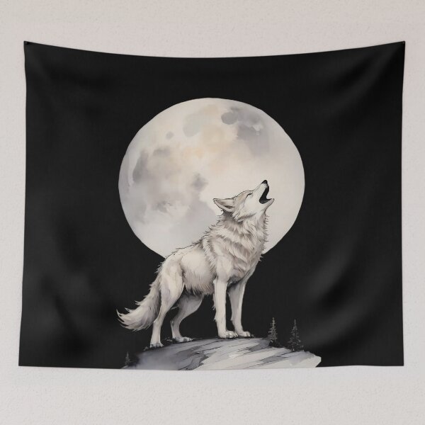 Item preview, White Wolf Howling At The Moon designed and sold by SolaoLab.