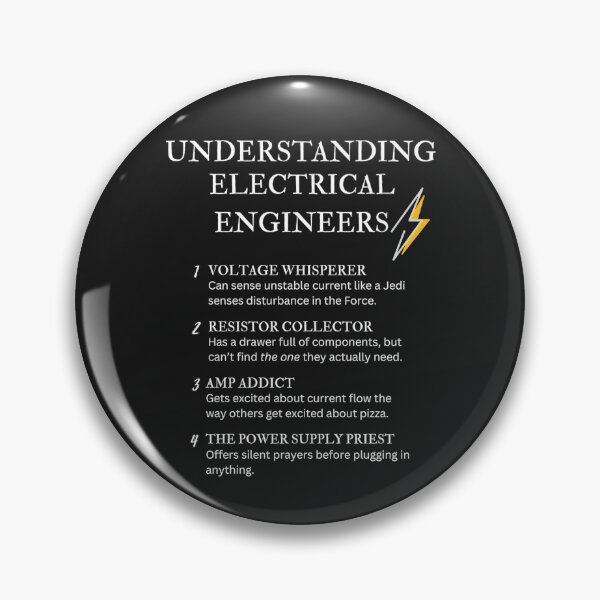 Item preview, Funny Electrical Engineer Definitions – Electronics & Circuit Humor – Black designed and sold by PsyFlow35.