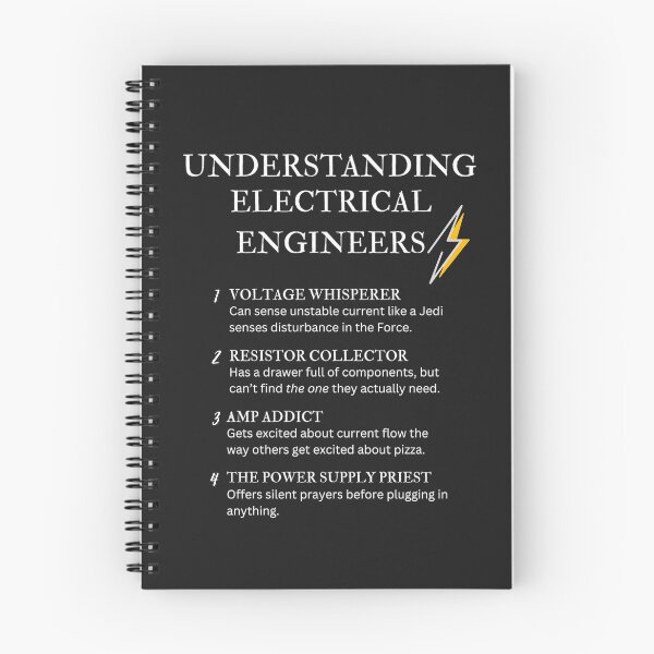Item preview, Funny Electrical Engineer Definitions – Electronics & Circuit Humor – Black designed and sold by PsyFlow35.