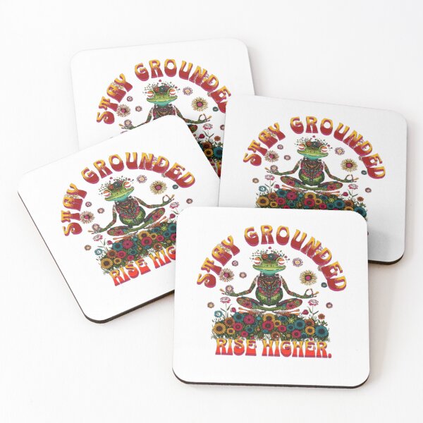 Item preview, Stay Grounded Rise Higher – Motivational Yoga & Mindfulness Quote T-Shir designed and sold by Ramanujan MN.