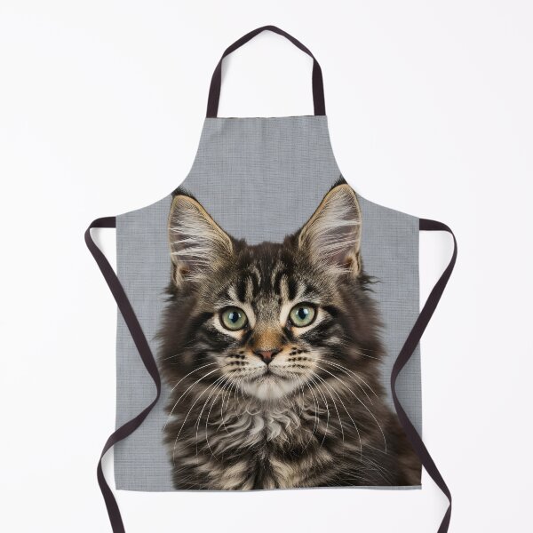 Item preview, Baby Maine Coon Cat on Grasscloth Fabric – Cute Jungle Cub designed and sold by svarupa.