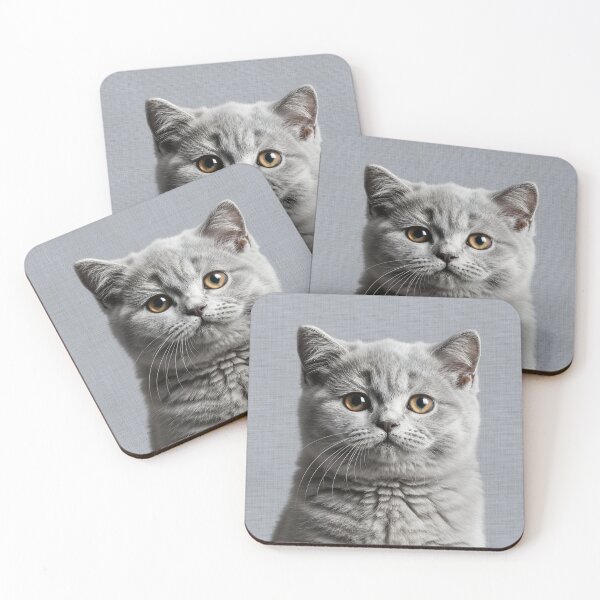 Item preview, Baby British Shorthair Cat on Grasscloth Fabric – Cute Jungle Cub designed and sold by svarupa.