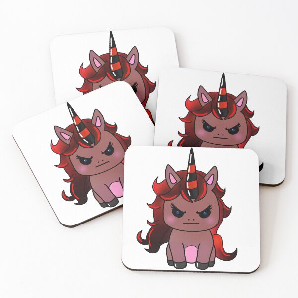 Item preview, Cute grumpy angry unicorn image  designed and sold by MindfulArtSandy.