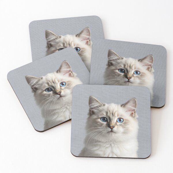 Item preview, Baby Ragdoll Cat on Grasscloth Fabric – Cute Jungle Cub designed and sold by svarupa.
