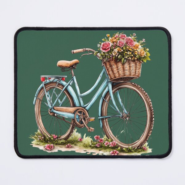 Item preview, Cute vintage floral bicycle! designed and sold by fribabywonder.