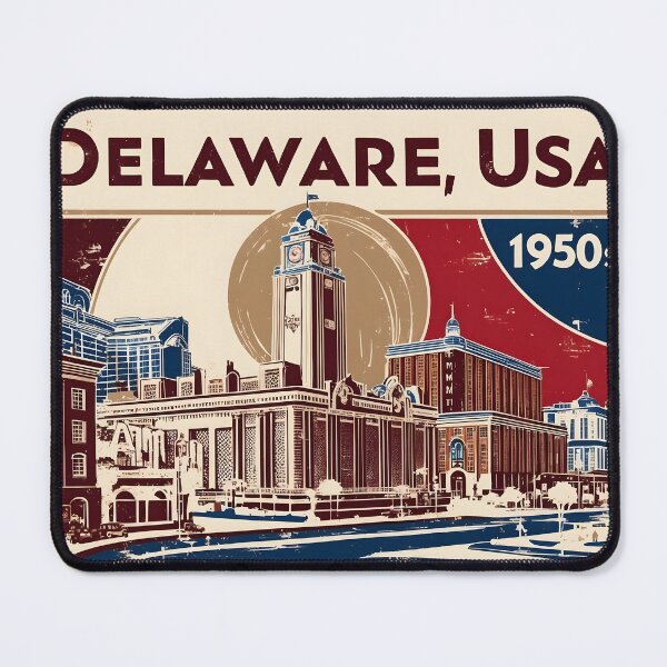 Item preview, Delaware 1950s USA Vintage Retro Tourism  designed and sold by TravelersGems.
