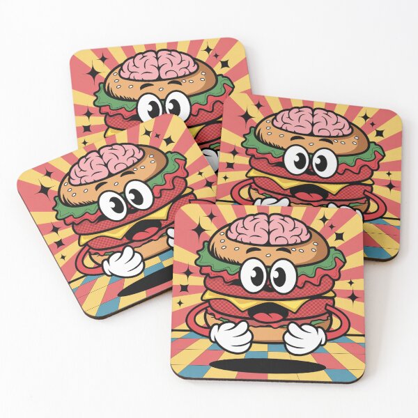 Item preview, Brainy Burger Mascot Cartoon Character designed and sold by Mystic Wild Studio.