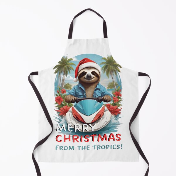 Item preview, Merry Christmas Sloth on a Jet Ski designed and sold by SolaoLab.