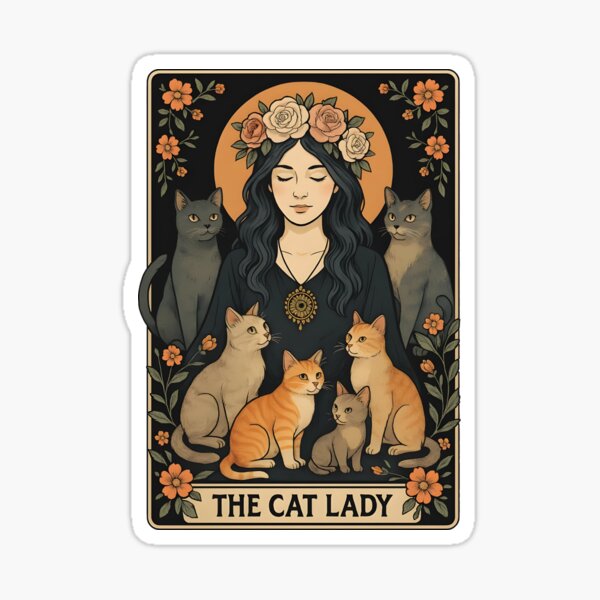 Artikel-Vorschau von Die Katzendame Tarotkarte Lustiges Witchy Gothic Cat Mom Tee, designt und verkauft von MTRBSK11.