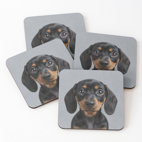 Item preview, Baby Dachshund on Grasscloth Fabric – Cute Jungle Cub designed and sold by svarupa.