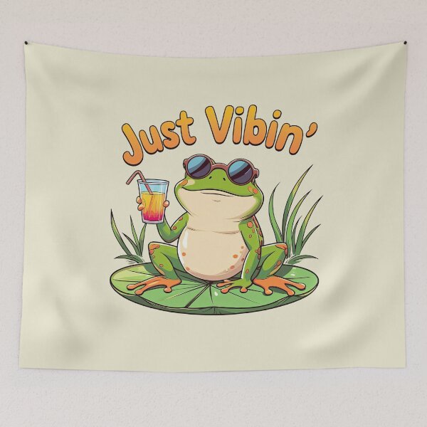 Item preview, Just Vibin' Summer Frog designed and sold by ApriNoeScor.