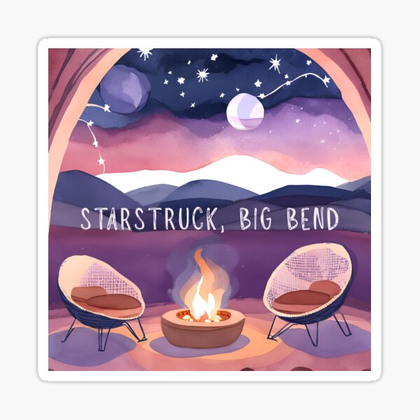 Item preview, Starstruck, Big Bend – Desert Stargazing Campfire Art designed and sold by HonkyTonk2025.