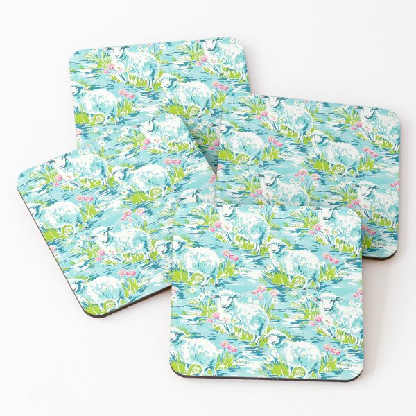 Item preview, eccentric sheep pattern in bright colours designed and sold by PoppyLaneStudio.