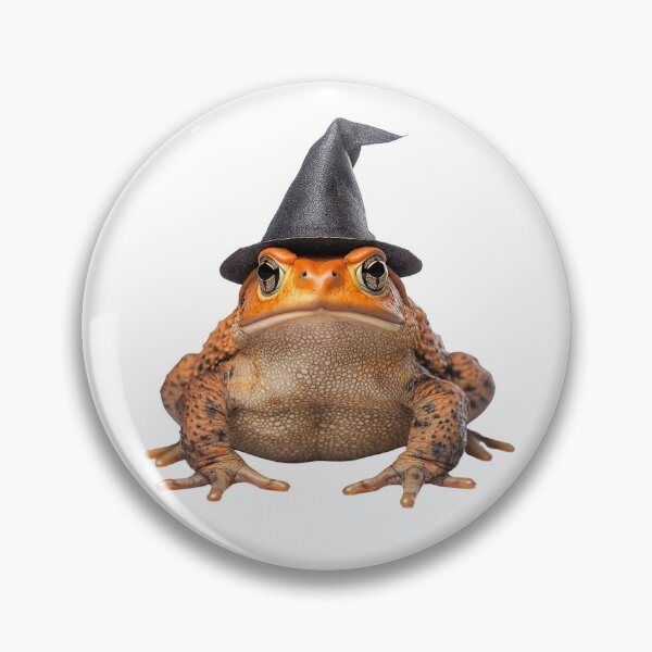 Item preview, American toad Wearing Halloween Witch Hat designed and sold by LazyOwlStore.