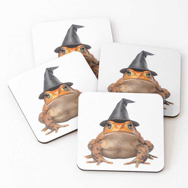 Item preview, American toad Wearing Halloween Witch Hat designed and sold by LazyOwlStore.