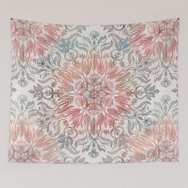 Item preview, Autumn Spice Mandala in Coral, Cream and Rose designed and sold by micklyn.