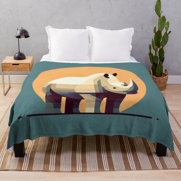Item preview, Geometric Rhino Safari Art – Bold Modern Wildlife Design designed and sold by gkhanco.