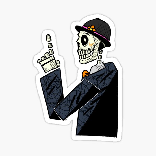 Item preview, Memento Mori Sticker designed and sold by Mercury-Mc-Art.