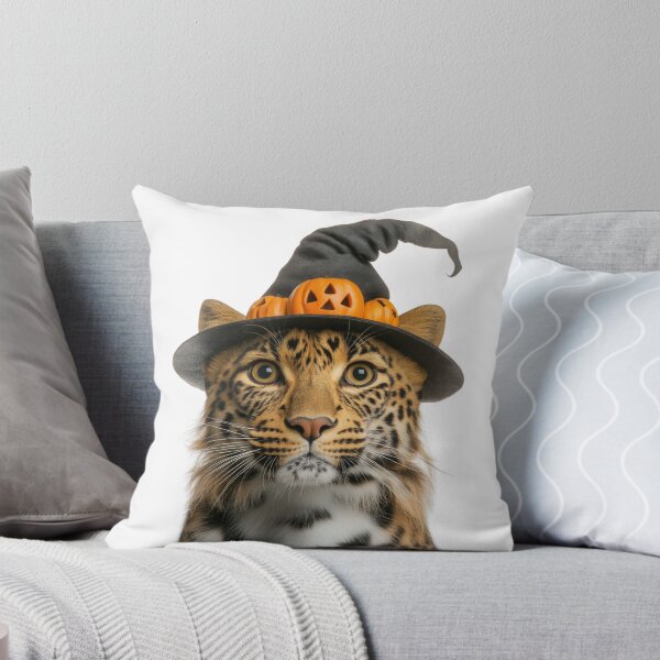 Item preview, Amur Leopard Wearing Halloween Witch Hat designed and sold by LazyOwlStore.